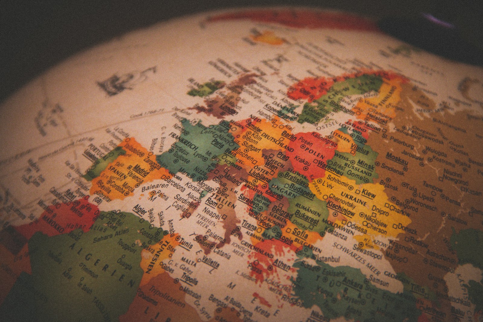 Photo by Christian Lue white red and green map